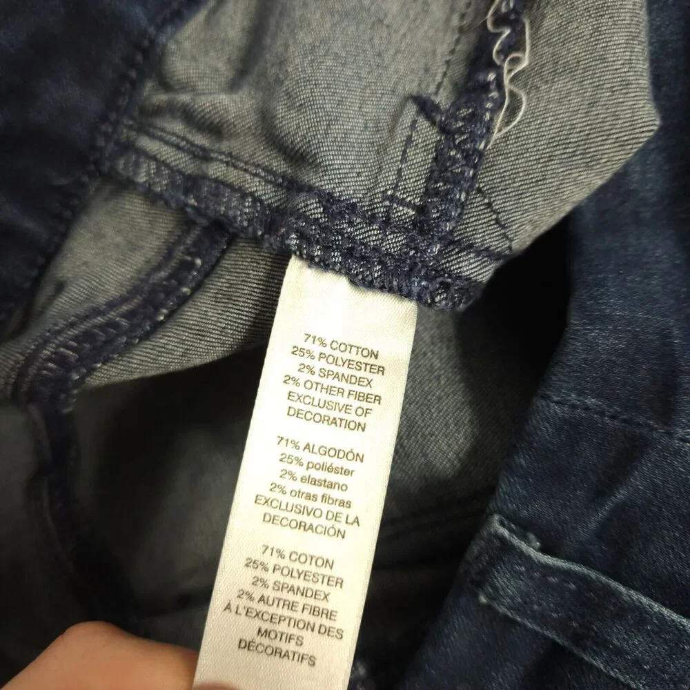 Chicos High Waist Ankle Cropped Jeans Womens 2/12 Blue Distressed 35x26 - Picture 4 of 7